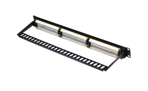 Cat.6A UTP Patch Panel, 24 Ports , with back Bar